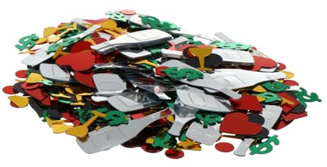 Abaodam 3packungen Las Vegas Poker Konfetti Bunte Papierstreuung Für Mottopartys Partyzubehör Für -Events -Dekorationen Und Unvergessliche Feiern