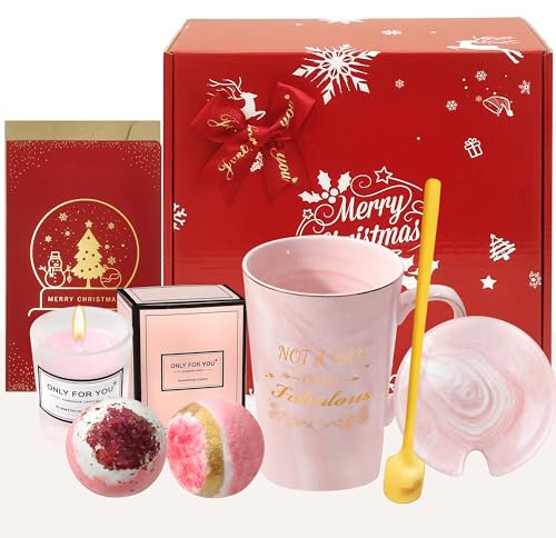 YORFULL Christmas Gifts for Her,Personalised Christmas Gifts for Women,Presents Pamper Gifts for Women,Mothers Day Gifts, Christmas Gifts Set for Women,Valentines Day Gifts for Her (RED)