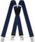 HNOOM Hosenträger für Herren Damen: Breit 3.8 cm, Einstellbar und Elastisch Arbeitshose Hosenträger, 4 Starken Metall Clip, X Form, Einheitsgröße für Männer und Frauen (Marineblau)