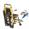 WOLWES Treppenrollstuhl, Faltbar, Elektro, Rollstuhl, Treppensteiger, Sackkarre Treppe A, Aluminiumlegierung, Standard, All-Terrain, Gelb