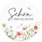 BETESSIN 120 Stück Gastgeschenke Hochzeit Aufkleber 4cm - Schön dass du da bist - Selbstklebende Etiketten im Blumenstil - Hochzeit Sticker für Karten, Papiertüten und Geschenkverpackungen