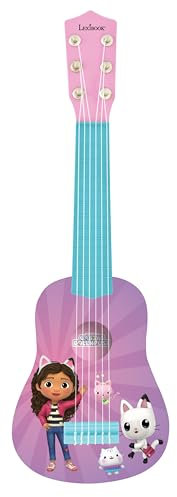 Lexibook, Gabby's Dollhouse, Meine erste Kinder-Gitarre, 6 Nylonsaiten, 53 cm, Inklusive Anleitung, Rosa, K200GDH, EinheitsgroBe