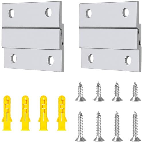 Z-Klemmen zum Aufhängen von Bilderrahmen, Z-förmig, Metall, ineinandergreifende Halterung, französische Klampe zum Aufhängen von Spiegeln, Bildern, Regalen, Whiteboards und Kunstrahmen, 4 Stück