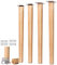 Set of 4 Solid Tapered Nature Wooden Furniture Legs for Cabinet Couch Dresser Coffee Table TV Stand Straight Wooden Table Legs Cabinet Feet 65cm (25.5in)