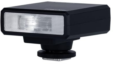 Rollei Mini Flash 12s Aufsteckblitz, Multi-kompatibler Hot-Shoe für alle Kameramodelle, 10 Wattsekunden Leistung, Leitzahl 12, Automatik & Manueller Modus, Ultrakompakt und Leicht, 110 Blitzauslösung