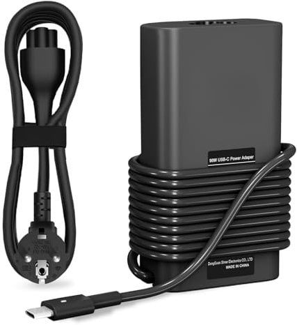 Nuovo Slim 90W 65W USB C Charger Fit per Dell Latitude 5330 5420 5520 7275 7370 7430 7520, Dell XPS 12 13 9250 9310 9315 9365, Dell Inspiron 12 13 14 7306 7415 7420 7425 7435 2-in-1 Chromebook 3110 51