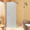 SOULBATH Mampara de Ducha Panel Fijo, Fácil instalación Mate Arenado Vidrio de Seguridad Translucido 8 mm antical, 80 cm Ancho x 200 cm Alto, Perfil Negro Mate