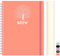 Mlife Notizbuch B5 Liniert, 300Seiten Spiralnotizbuch,PVC-Hardcover mit Lebensbaum-Aufdruck,100g/M² Tintenfestes Papier,Erweiterbare Taschen,Elastische Bänd,für Frauen, Männer,17.7x 25cm -Rosa