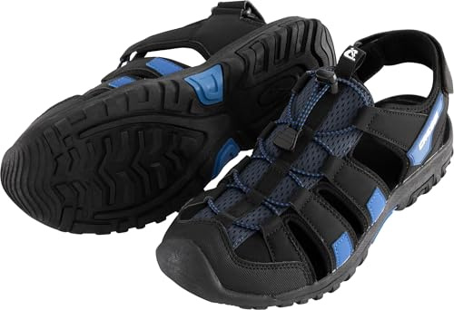 CRESSI Luca Sandals Black/Blue 43 - Confortevole Sandalo Unisex da Trekking ideale per Avventure all'Aria Aperta, Particolarmente Adatto alle Escursioni in Ambienti Acquatici, Nero/Blu, 43
