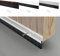 M.J COMFY-LIFE Door Brush Door Draught excluder 100cm Aluminium Door Brush Seal Premium Draught Excluder Strip Aluminium Door Bottom Sweep for Draft Blocker Noise Reduction (Sliver)