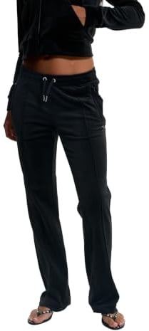 Juicy Couture Damen Lässige Hose Tina Track Pants Samtige Sweathose Trainingshose mit Kordelzug Jogger für Sport Freizeit Fitness in Versch. Farben