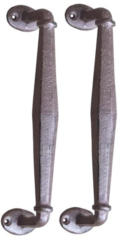 Llamador Puerta Juego De 2 Manijas para Puertas Corredizas De Granero, Manijas para Interiores y Exteriores para Patios Cercas De Villas, Hierro Fundido Rústico Antiguo