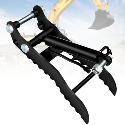 Nicvrea Pince Hydraulique pour Mini-Pelles Jusqu'à 2 Tonnes - Remplace Le Support Monotrou par Une Pince Hydraulique avec Adaptateurs Hydrauliques