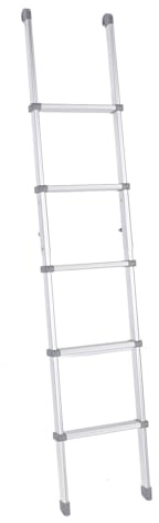 MasYosh Escalera de litera de 59.5 pulgadas, plegable, antideslizante, aleación de aluminio, 5 escalones, con mango ergonómico y hebillas de fijación, para autocaravana, remolque, caravana, dormitorio