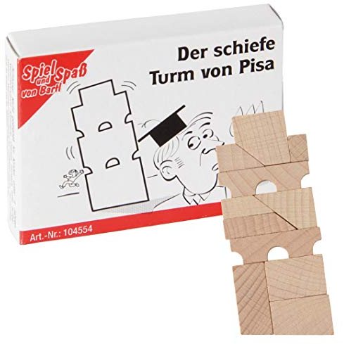 Bartl 104554 Mini-Holz-Puzzle Der schiefe Turm von Pisa aus 11 kleinen Holzteilen