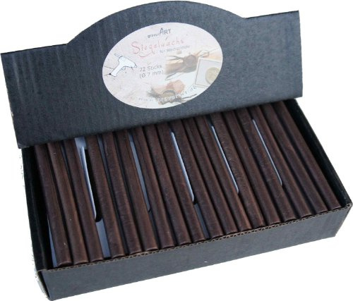 Großpackung 72 Sticks - 7mm Siegelwachs flexibel für Pistole - Schoko-Bronze