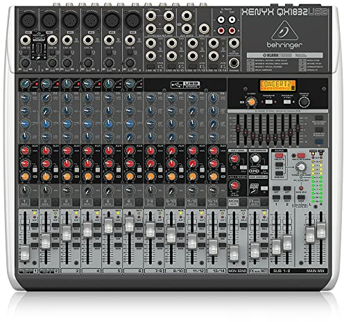 Behringer QX1832USB audio mixer 18 channels
