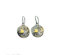 Himmelsscheibe von Nebra, Ø 18mm 1 Paar Ohrringe 925/- Silber, Sternenschmuck