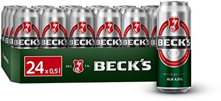 BECK'S Pils Dosenbier, Sortenreines Dosen-Set, EINWEG (24 x 0.5 l), Pils Bier