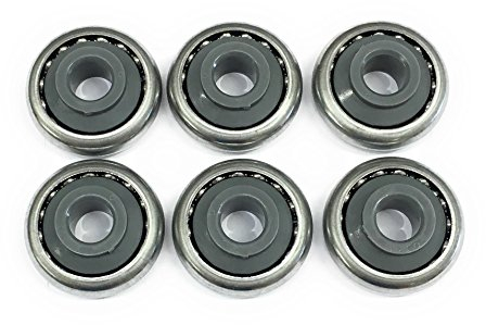 jkhandel 6 Stück Maxikugellager 40 mm mit Bund Innendurchmesser 12,3 mm
