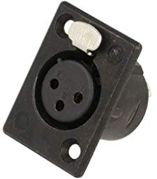 NC3FD-L-B-1 Sockel XLR weiblich PIN: 3 mit Push-Taste soldering schwarz 16A NEUTRI.