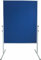 FRANKEN Moderationstafel X-tra!Line, doppelseitig, pinnbar, 120 x 150 cm, blau/Filz, einteilig, Pinnwand mit Standbeinen, CC-UMTF 03