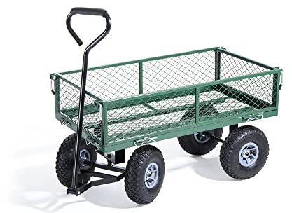 VERDELOOK Utility, Carrello in Acciaio, Portata 150 kg, 90x50x52.5 cm, Verde