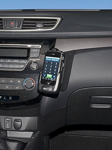 KUDA Handyhalterung passend für Nissan X-Trail (T32) ab 07/2014 & Nissan Qashqai (J11) ab 2013 - Telefonkonsole für Smartphones, Handys, Navi und mehr – Kunstlederkonsole, schwarz, 1705