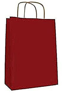 APLI 101647-Bolsa Kraft 25 x 11 x 31 cm color rojo 50 u.