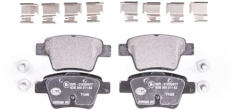 HELLA 8DB 355 011-821 Brake pad set - not prepared for wear indicator - T1496 - for e.g. CITROEN / PEUGEOT