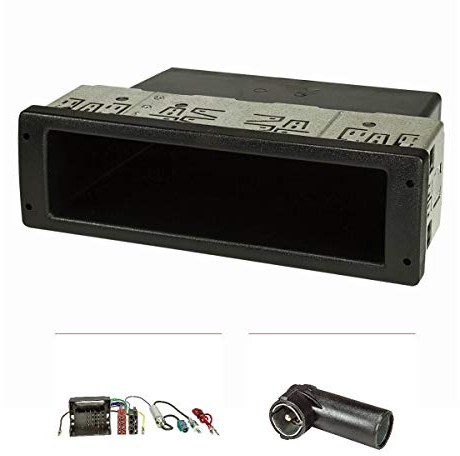 tomzz Audio 2457-018 Radioblende Set Profi-Version extrem stabil kompatibel mit VW Polo Fox mit Quadlockadapter ISO Fakra Antennenadapter Phantomeinspeisung DIN ISO