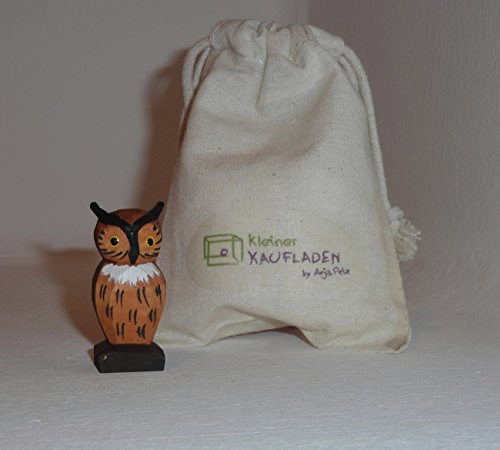 Lotte Sievers-Hahn Uhu mit Baumwollbeutel Krippenfigur