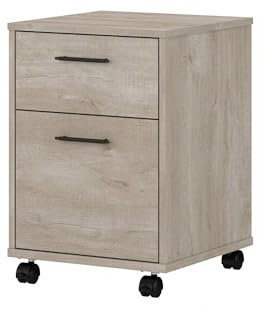 Bush Furniture Mobiler Aktenschrank mit 2 Schubladen, Holz, Grau gewaschen