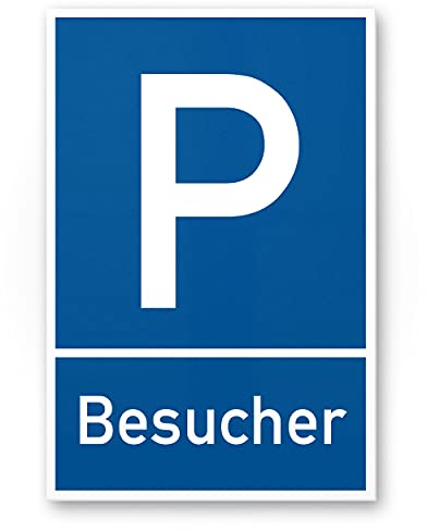 Komma Security Parkplatz Besucher Gäste Schild 20 x 30 cm Hinweisschild Besucherparkplatz Gästeparkplatz Parkplatzschild Reserviert - Parkplatz freihalten Parkverbot Falschparker