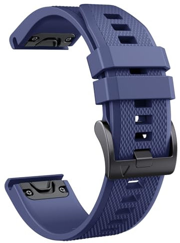 Cinturino per Garmin Fenix 5/5 Plus/6/6 Pro, Forerunner 935/945/955/965, 22mm Cinturino per Garmin Fenix 7/7 Pro/8 47mm, Instinct/2, Epix 2/Epix Pro 47mm, Descent G1, Approach S62/S60(Blu scuro)