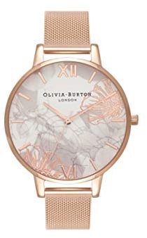 Olivia Burton Damenuhr Abstract Florals 38, 00MM, Gold