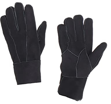 Harrys-Collection Damen Herren Handschuh aus Echtem Lammfell, Farben:dunkelgrau, Handschuhgröße:XL
