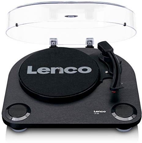 Giradischi Lenco (Ls-40 Black) Con Diffusori Acustici Incorporati Trazione a Cin