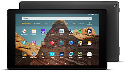 Amazon Fire HD 10-Tablet, Zertifiziert und generalüberholt, 32 GB, Schwarz – 10,1 Zoll großes Full HD-Display (1080p), Mit Werbung (vorherige Generation – 9.) |