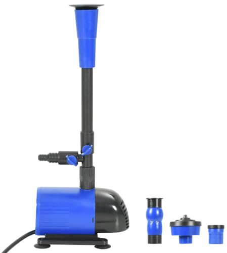 vidaXL Brunnenpumpe 38 W 1500 L/h Wasserpumpe Teichpumpe Springbrunnen Pumpe