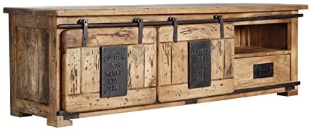 MASSIVMOEBEL24.DE Mobile TV Mango Railway #101 - Colori Diversi, Colore:Laccato Naturale, Misure:160x45x50 cm (LxPxA)