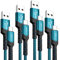 JSAUX Câble USB Type C [Lot de 4 1M 1M 2M 3M] Câble de Chargeur USB C 3.1A Charge Rapide Compatible avec iPhone 16 15 Pro Max Samsung Galaxy S24 S22 S20 A53 Google Pixel 5 6 XL Xbox Xperia XZ Vert