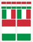 Generisch 10 Stück Flaggen Aufkleber Italien Set | Sticker Italy Autoaufkleber