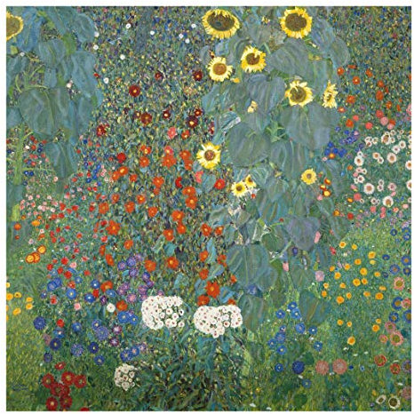 Bilderwelten Spritzschutz Glas Küchenrückwand - Gustav Klimt - Garten Sonnenblumen 59 x 60cm