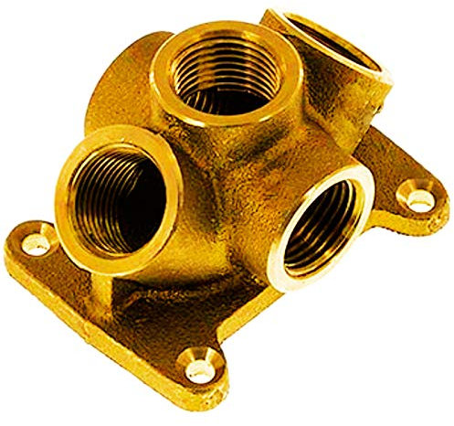 Qualitäts Druckluft Kupplung Stecker Verteiler Wanddose | Wunschausführung auswählen >>> 3-fach Verteiler aus Messing | Wanddose mit 5x 1/2 Zoll Innengewinde