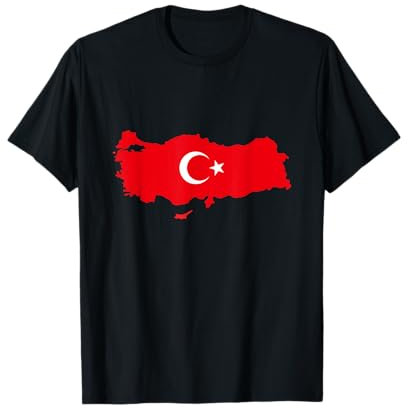 Carte de la Turquie Türkiye Harita Drapeau de la Turquie T-Shirt