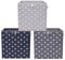 LIFENEY Aufbewahrungsbox 3er Set Sternenmotiv in Grau, Anthrazit & Dunkelgrau I Spielzeugbox mit Sternen passend für Würfelregale I Aufbewahrungskorb als Accessoire für dein Zuhause | 33x33x33 cm