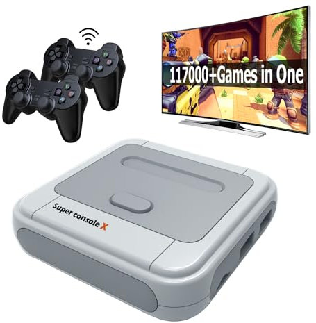 Kinhank Super Console X with 50000+ Video Games, Classic Mini Gaming Systems for TV, Compatible with PS1/PSP/N64/DC/MAME etc (256GB)