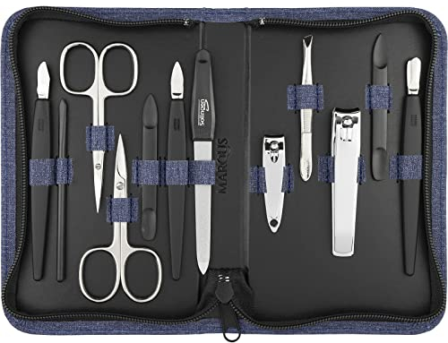 Solingen Kit Manicure Professionale – Set da 12 Pezzi per Uomo e Donna - Ideale per uso personale o professionale. Design compatto, perfetto per ogni esigenza