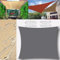 GLIN Voile d'ombrage rectangulaire étanche - 1,5 x 3 m - Protection solaire - 95 % UV - Protection contre le vent pour balcon, jardin, avec œillets et cordes de fixation - Gris, 1.5x3m